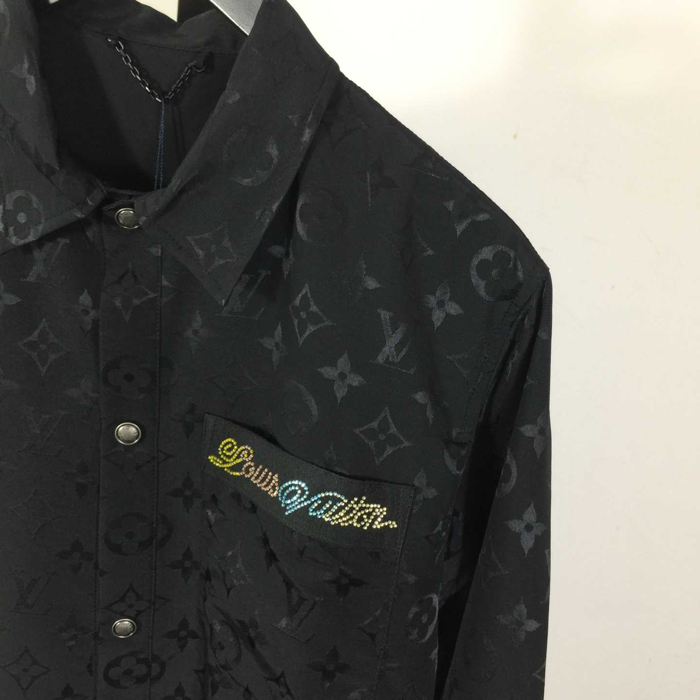 Louis Vuitton Monogram Moire Jacquard Silk Overshirt  1AGTGQ - DopestKickz