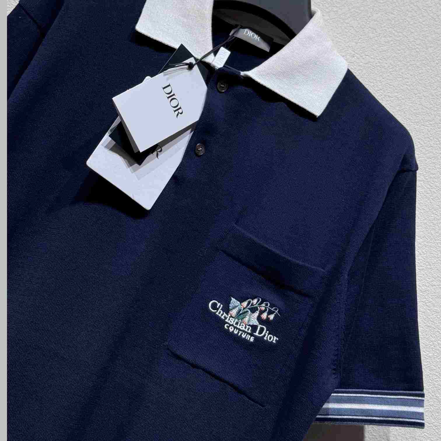 Christian Dior Couture Lily of the Valley Polo Shirt - DopestKickz
