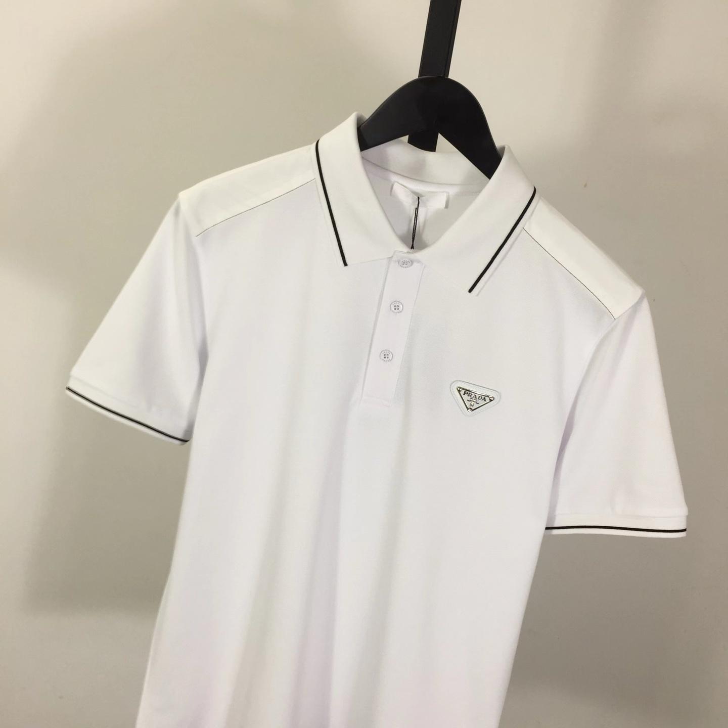 Prada Short-sleeved Piqué Polo Shirt - DopestKickz