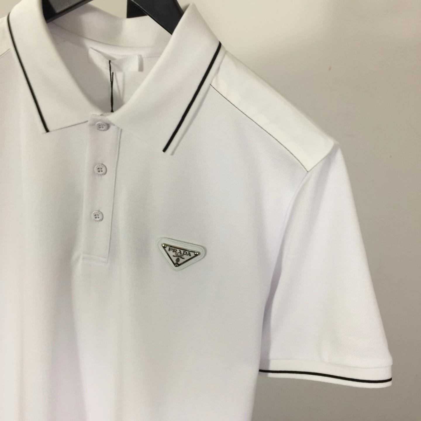 Prada Short-sleeved Piqué Polo Shirt - DopestKickz
