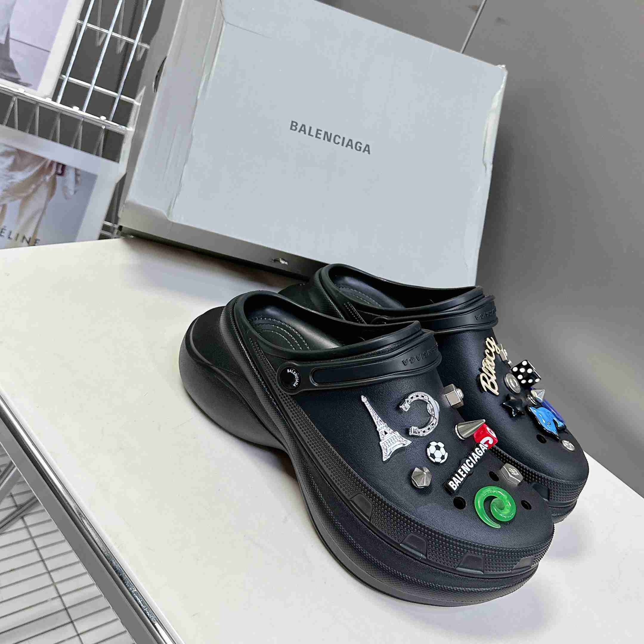 Balenciaga Crocs™ Mule In Black - DopestKickz