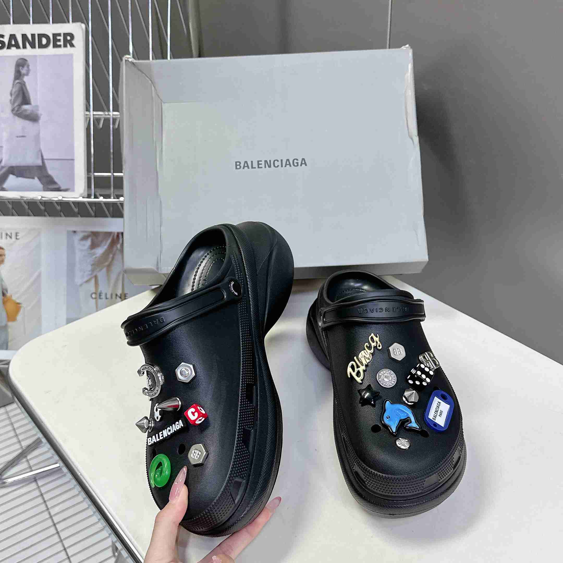 Balenciaga Crocs™ Mule In Black - DopestKickz