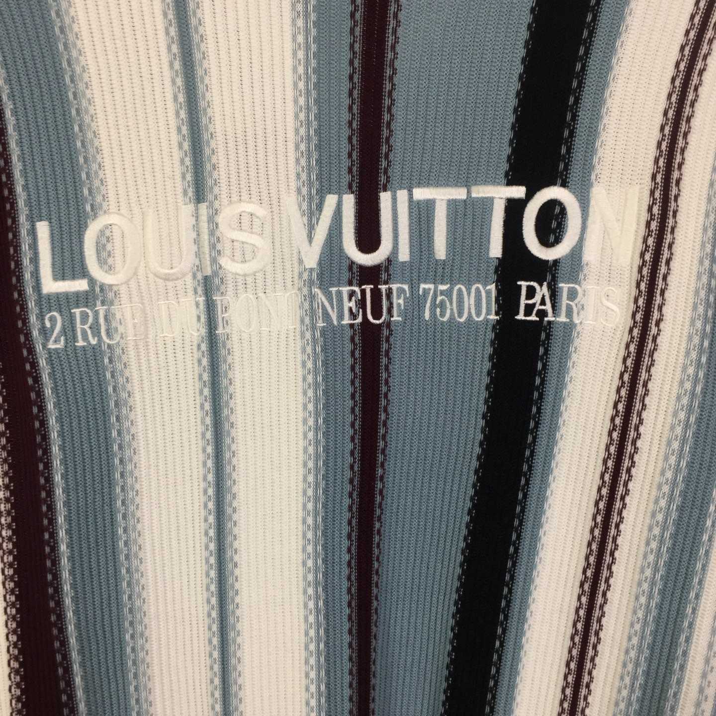 Louis Vuitton Striped Crochet Short-Sleeved Shirt   1AHVOO - DopestKickz