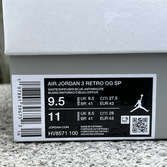 A Ma Maniére x Air Jordan 3 OG SP “Diffused Blue”   HV8571-100  - DopestKickz