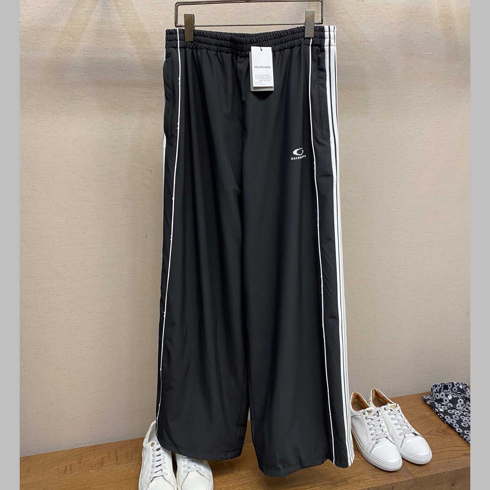 Balenciaga Large Tracksuit Pants In Black Technical Fabric - DopestKickz