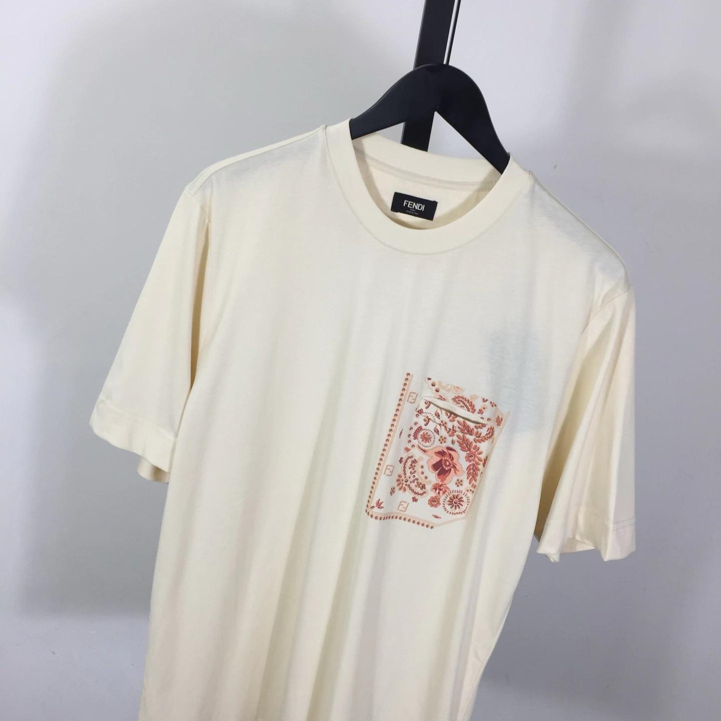 Fendi White Cotton T-shirt - DopestKickz