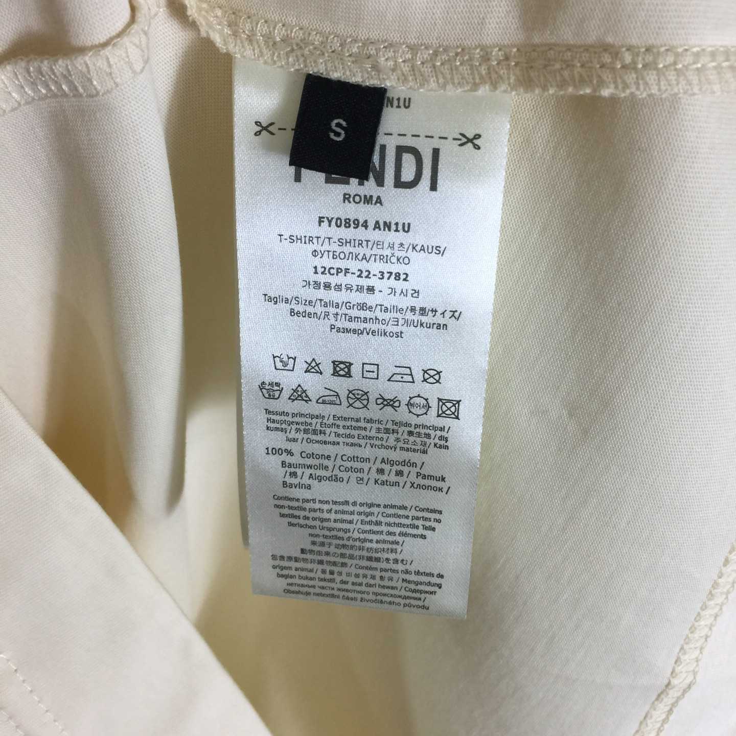 Fendi White Cotton T-shirt - DopestKickz