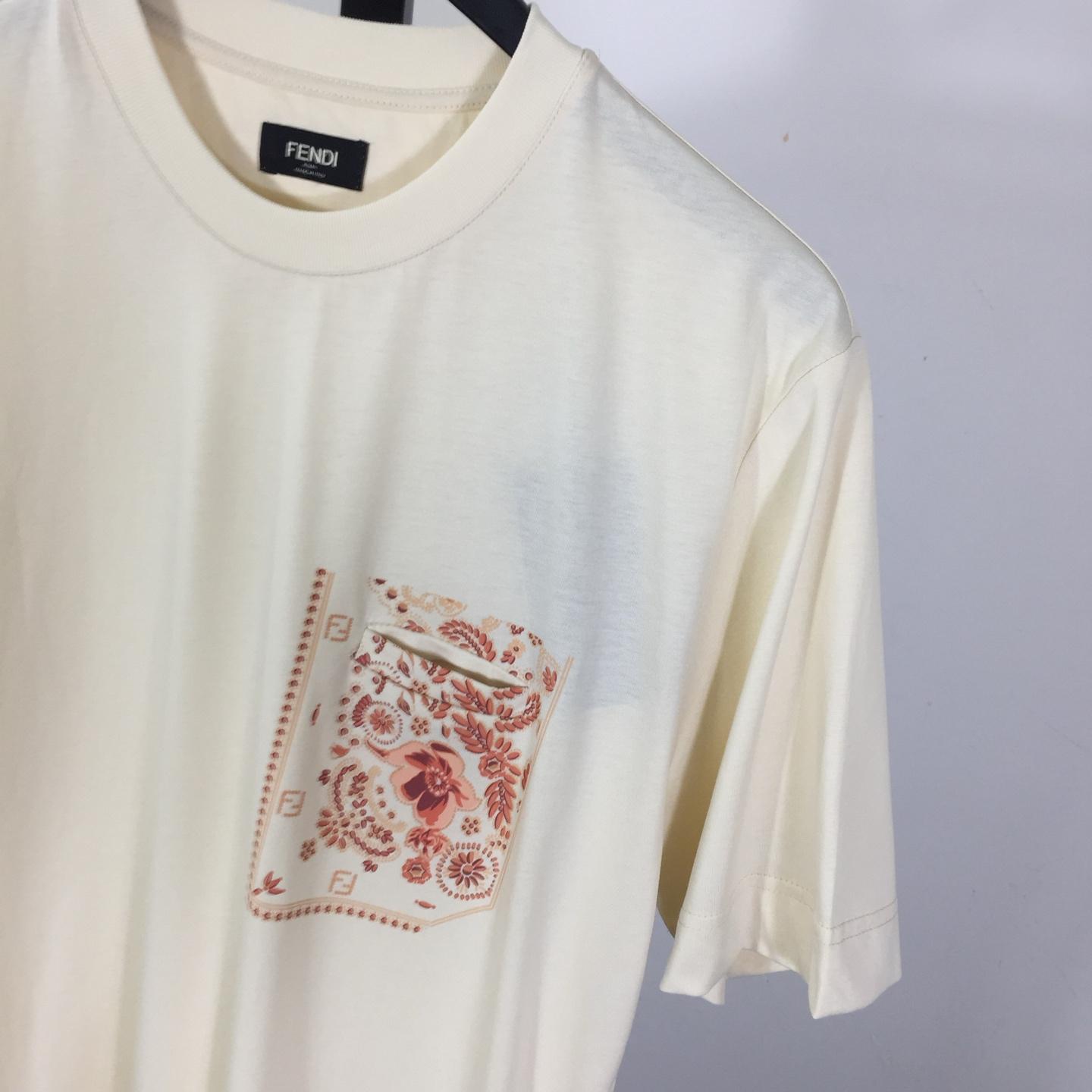 Fendi White Cotton T-shirt - DopestKickz