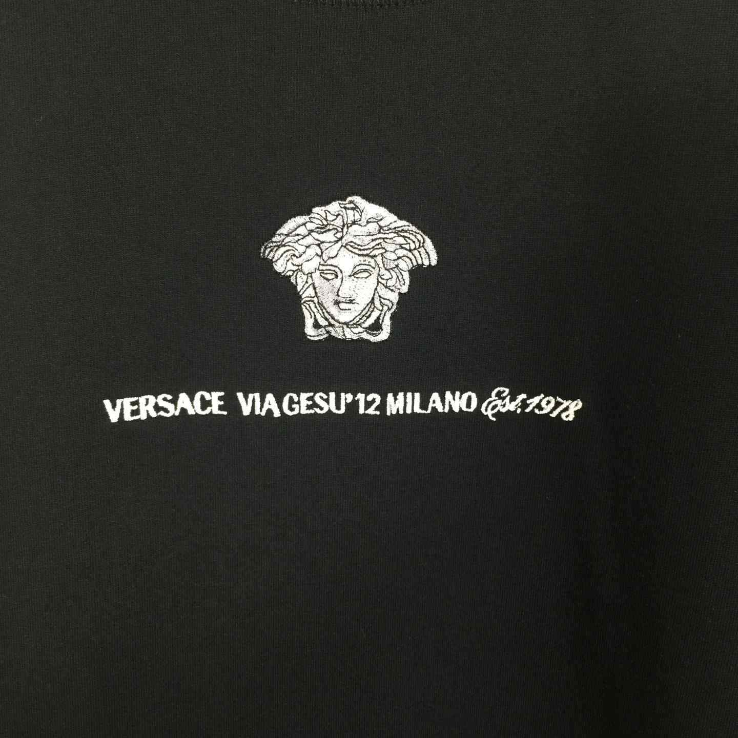 Versace  Embroidered Medusa Milano T-Shirt - DopestKickz