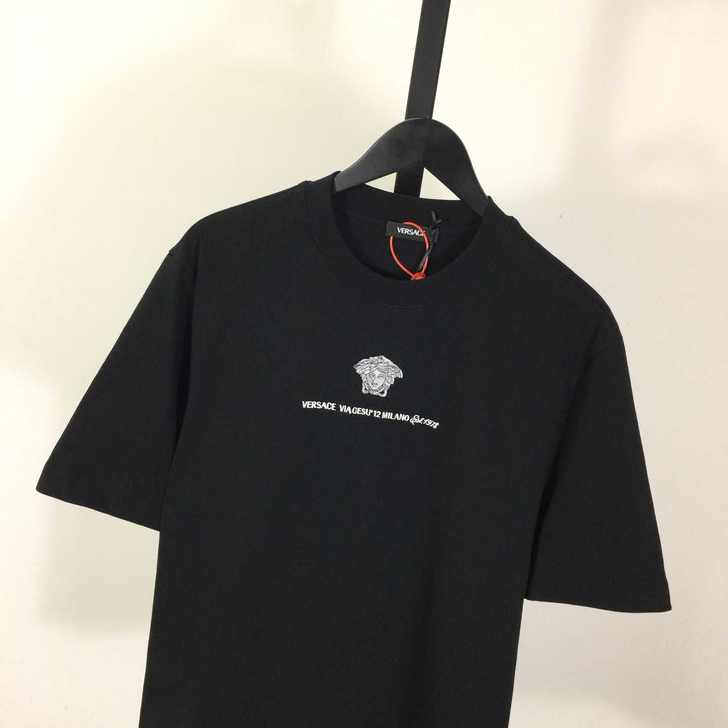 Versace  Embroidered Medusa Milano T-Shirt - DopestKickz