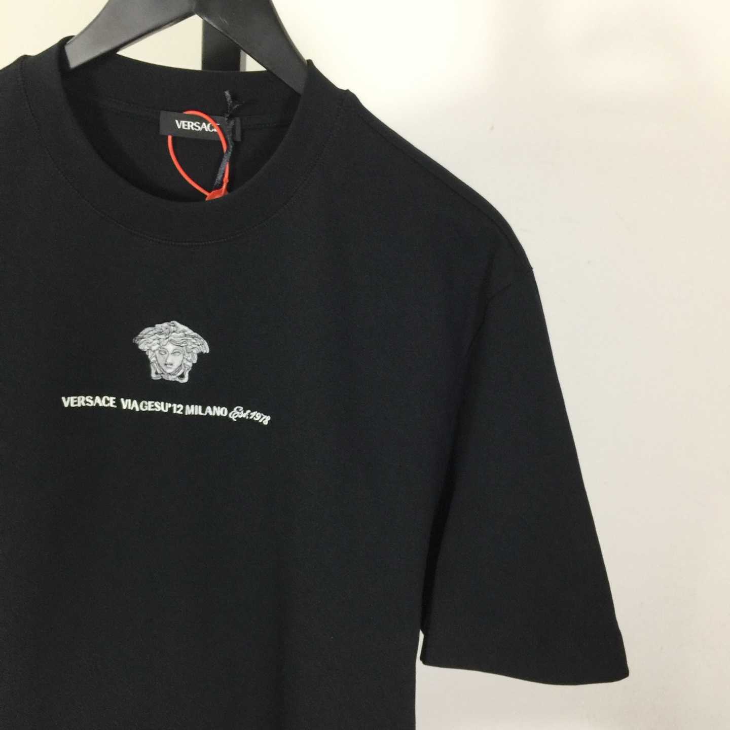 Versace  Embroidered Medusa Milano T-Shirt - DopestKickz