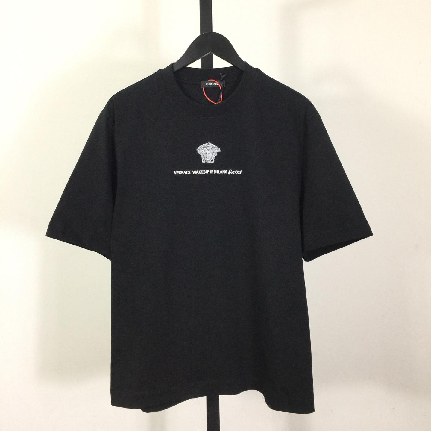 Versace  Embroidered Medusa Milano T-Shirt - DopestKickz