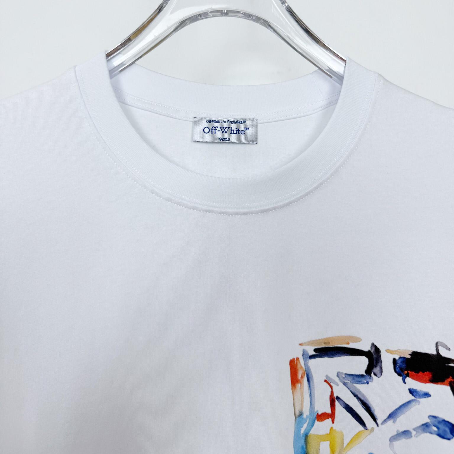 Off-White Watercolor Arrow T-Shirt - DopestKickz