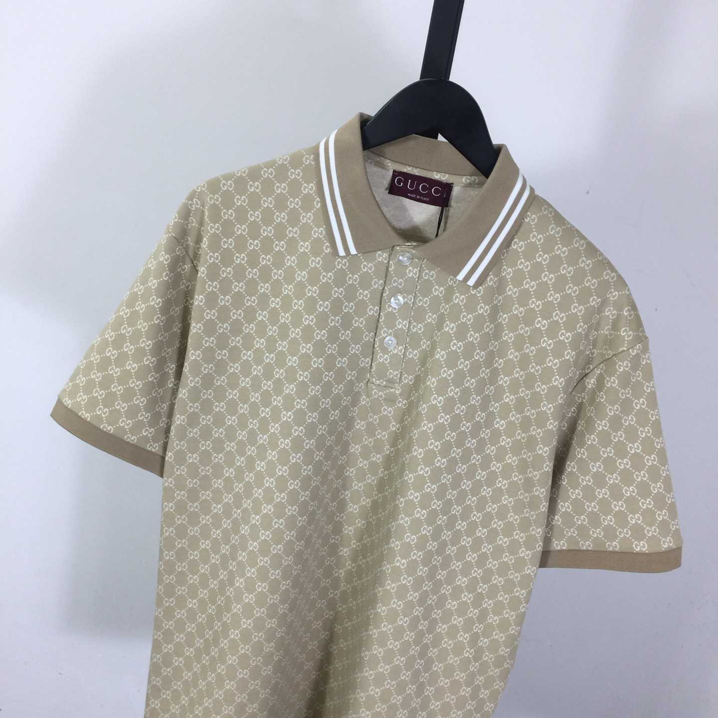 Gucci GG Cotton Jersey Jacquard Polo Shirt - DopestKickz