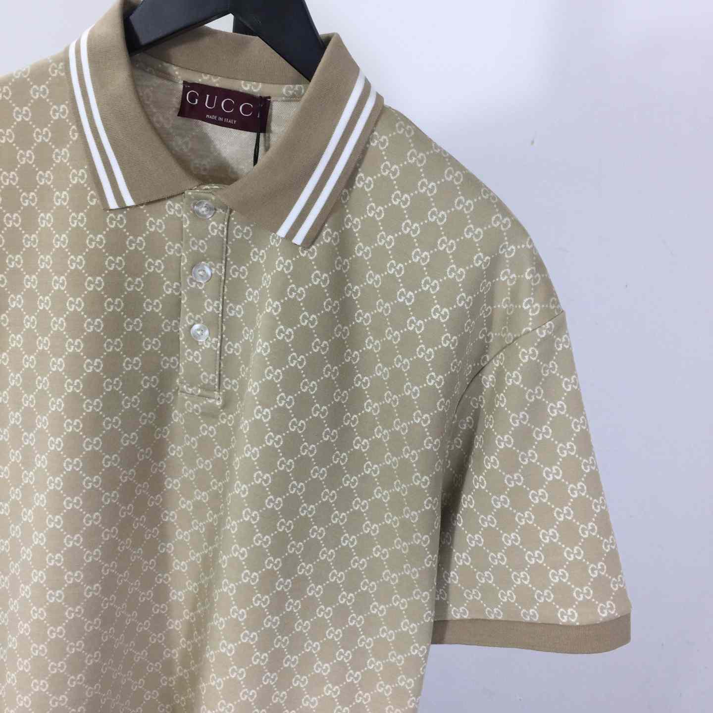 Gucci GG Cotton Jersey Jacquard Polo Shirt - DopestKickz