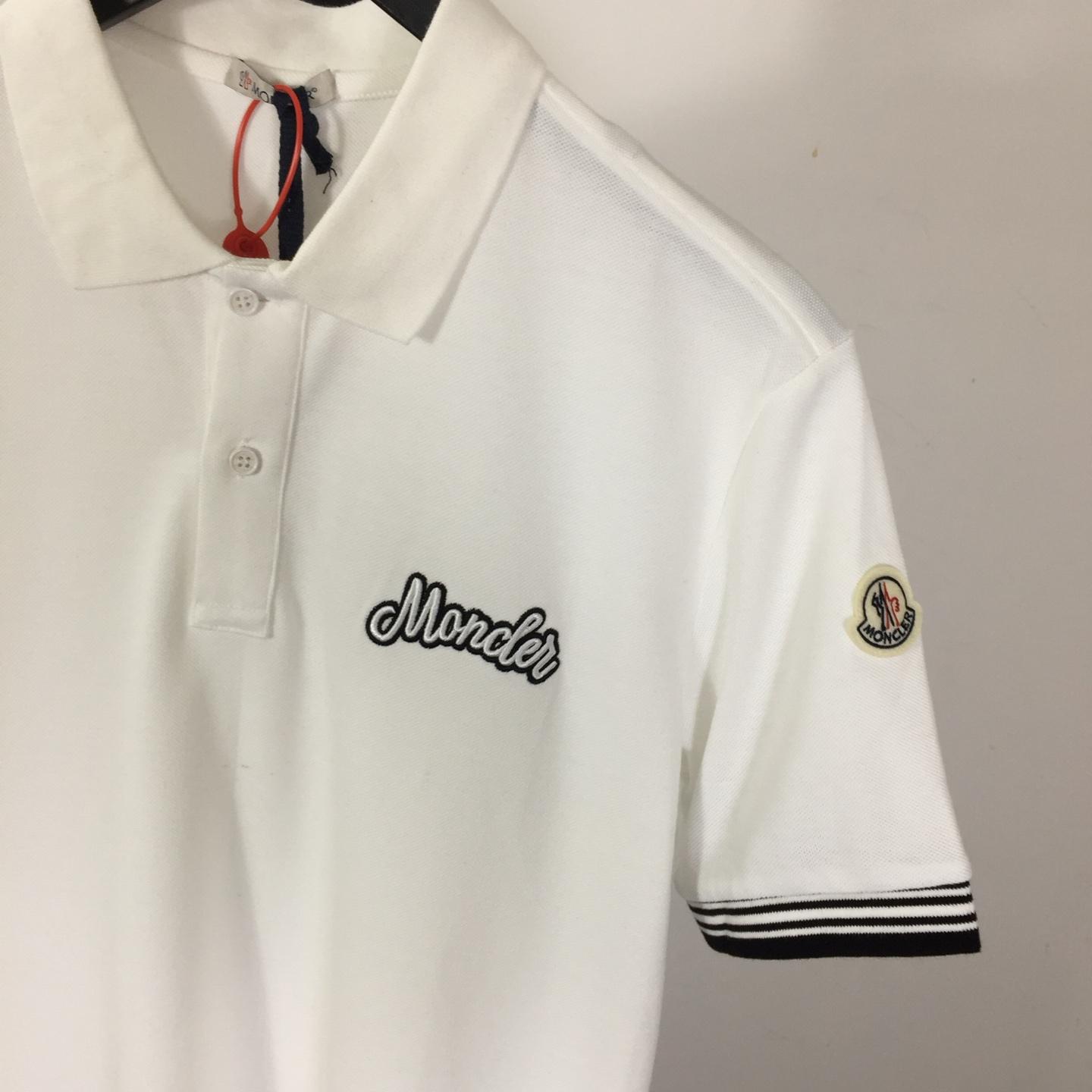 Moncler Logo Cotton Polo Shirt - DopestKickz