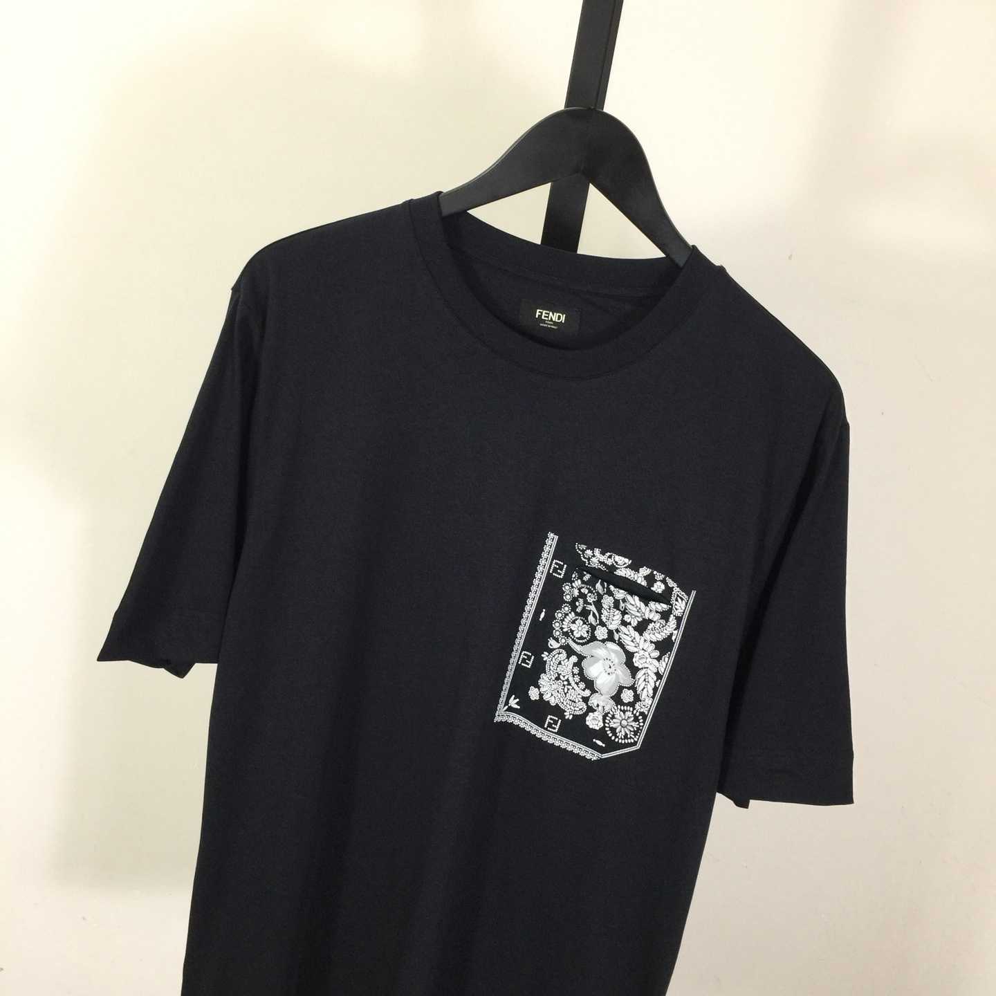 Fendi Blue Cotton T-shirt - DopestKickz