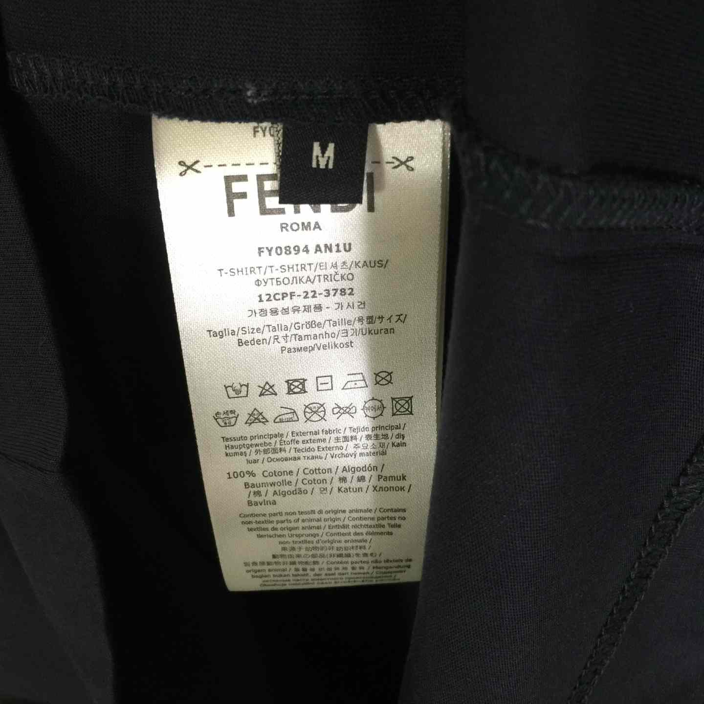 Fendi Blue Cotton T-shirt - DopestKickz