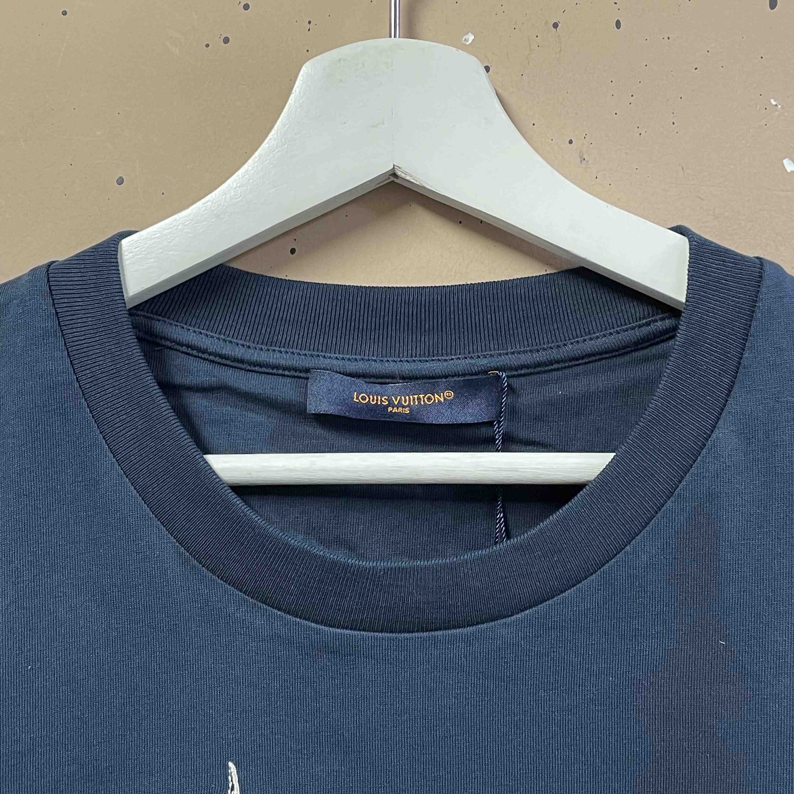 Louis Vuitton Embroidered Cotton T-Shirt   1AHW62 - DopestKickz