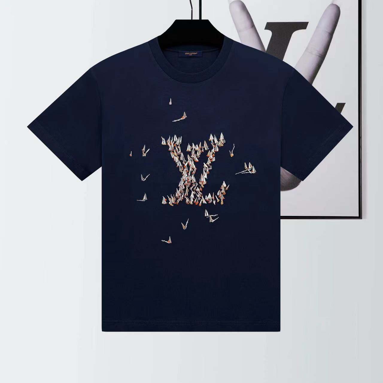 Louis Vuitton Embroidered Cotton T-Shirt   1AHW62 - DopestKickz