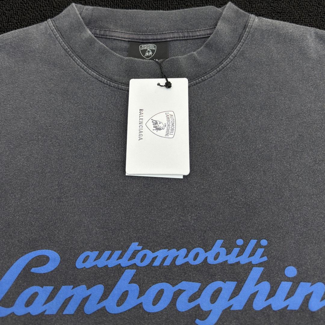 Balenciaga Automobili Lamborghini Oversized T-Shirt In Faded Black Dry Jersey - DopestKickz