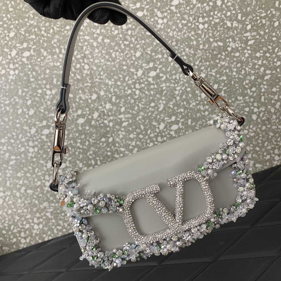 Valenti Garavani Locò Small Embroidered  Shoulder Bag - DopestKickz