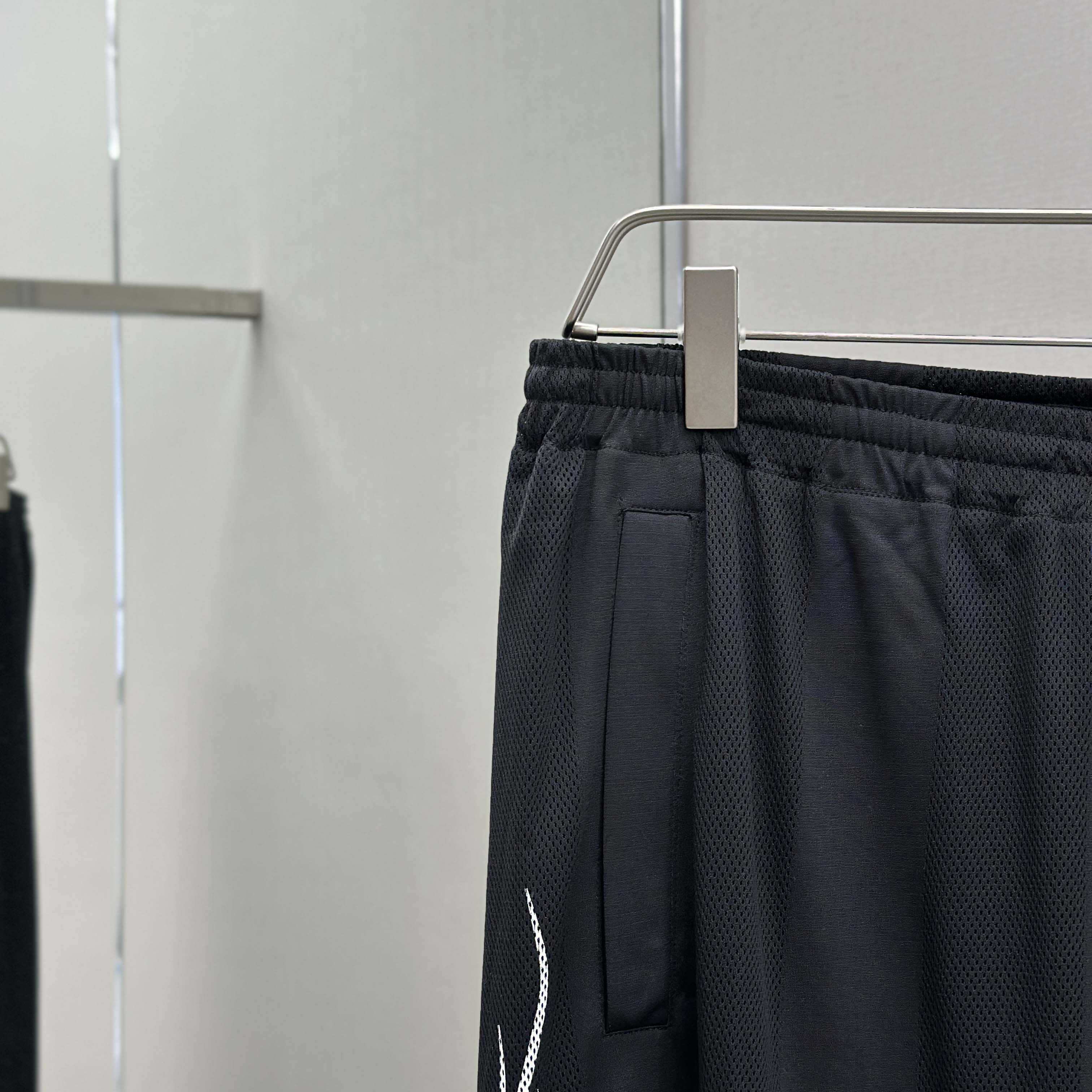 Balenciaga Black Striped Mesh Baggy Track Pants - DopestKickz