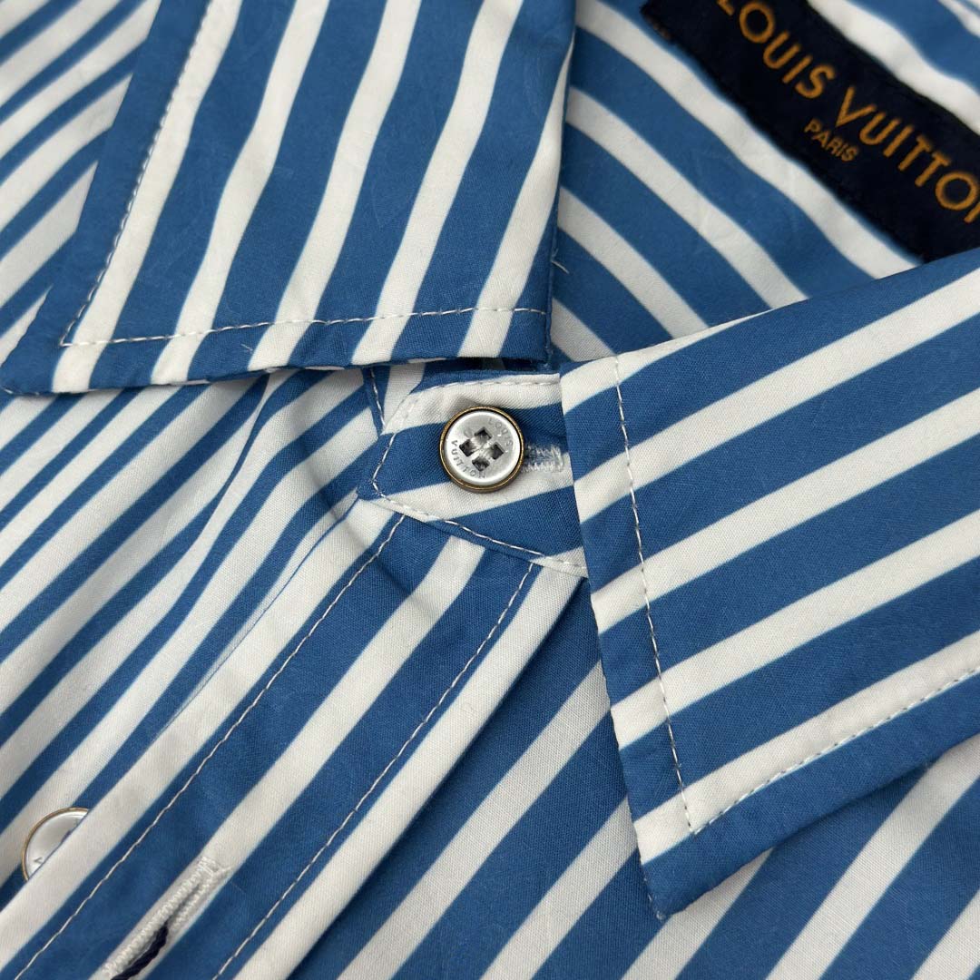 Louis Vuitton Monogram Patchwork Striped Shirt     1AHVWM - DopestKickz