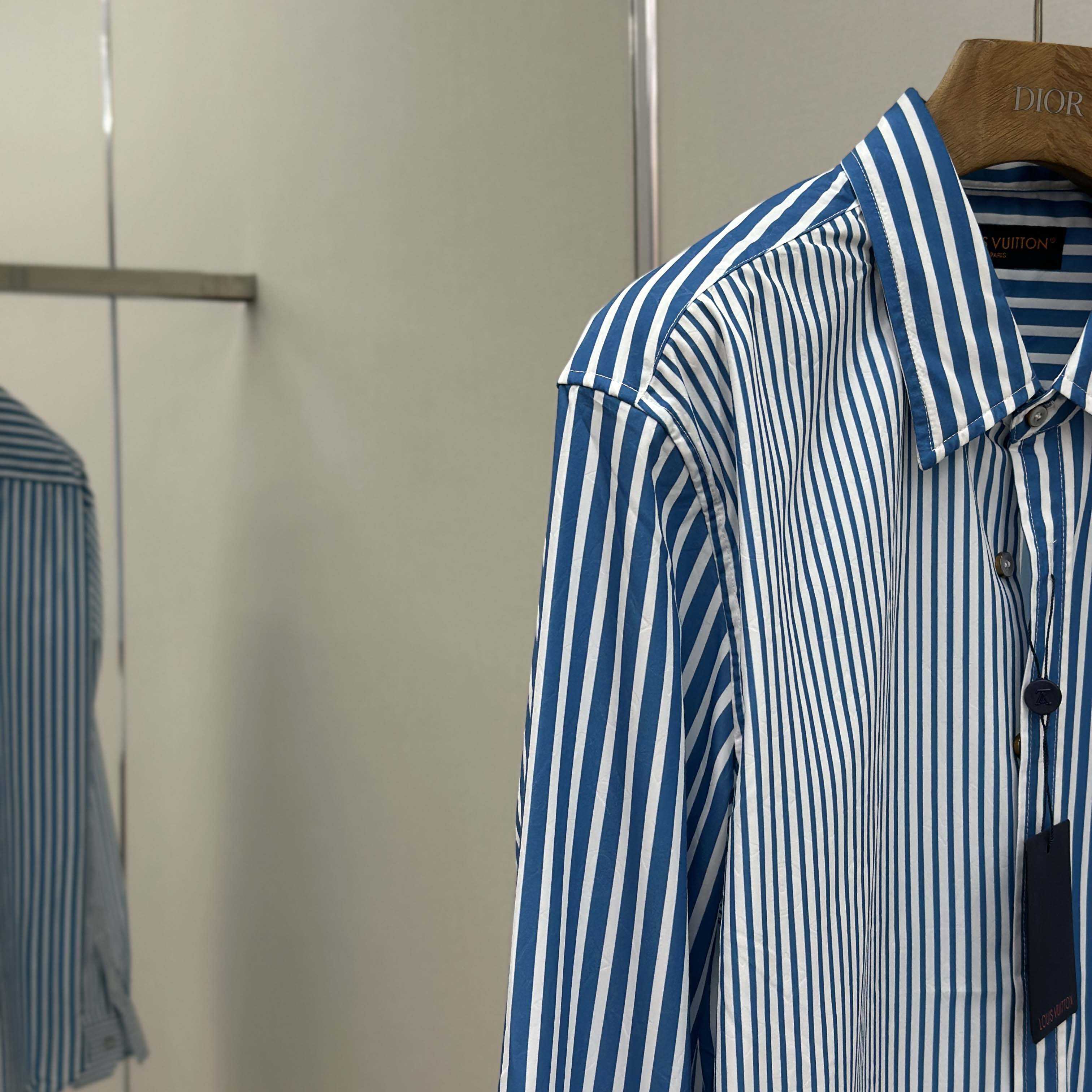 Louis Vuitton Monogram Patchwork Striped Shirt     1AHVWM - DopestKickz