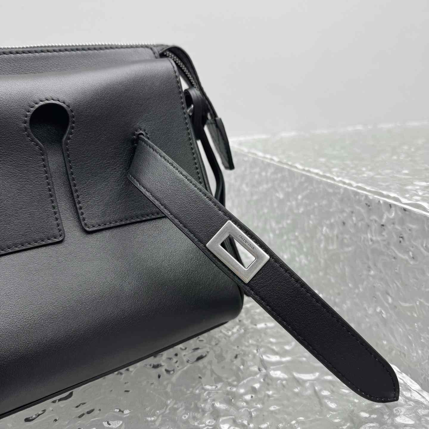 Balenciaga Bel Air Zipped Messenger Bag Small In Black - DopestKickz