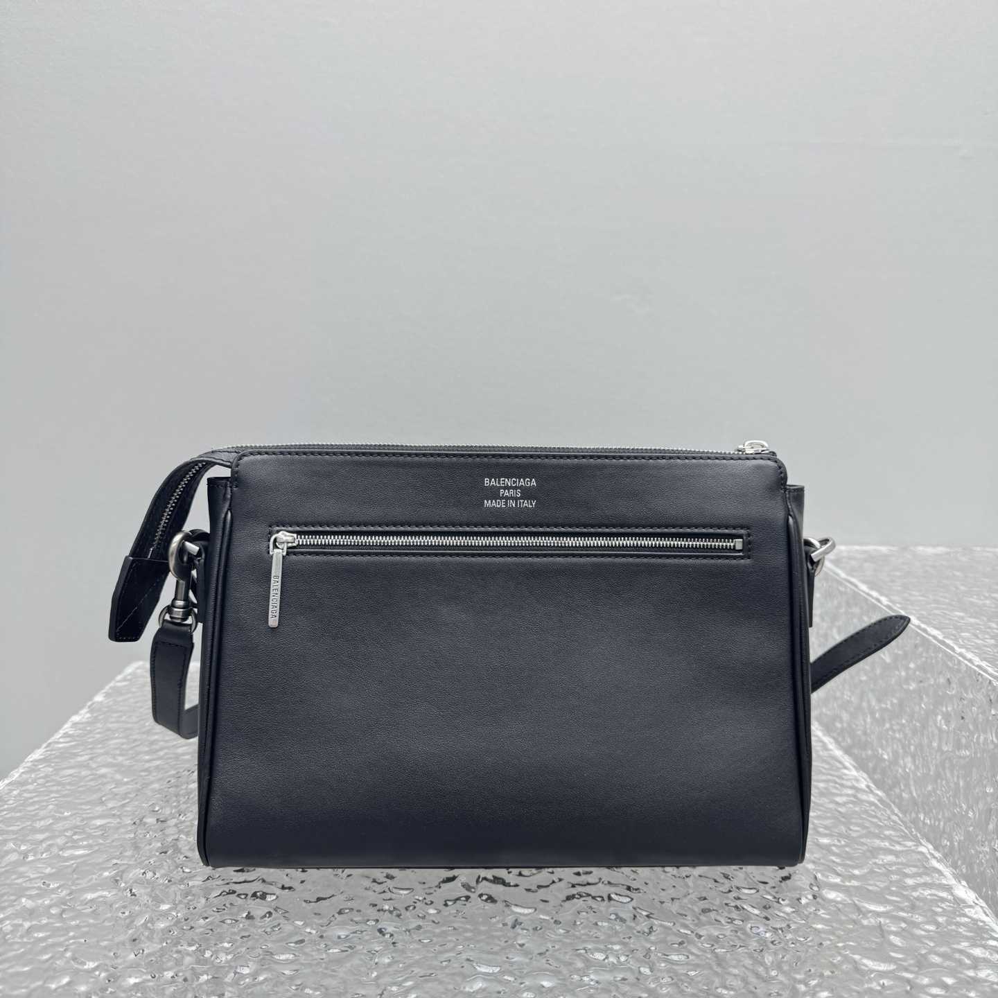 Balenciaga Bel Air Zipped Messenger Bag Small In Black - DopestKickz