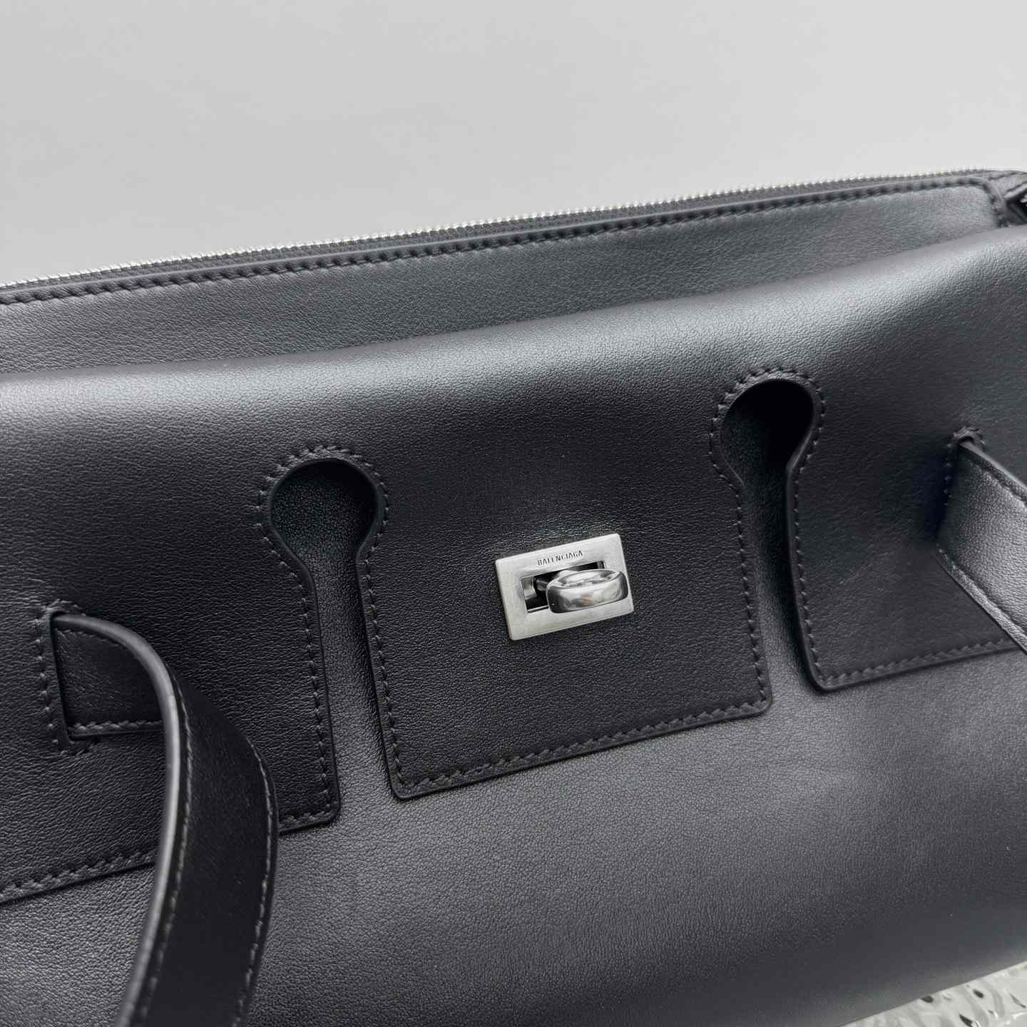 Balenciaga Bel Air Zipped Messenger Bag Small In Black - DopestKickz