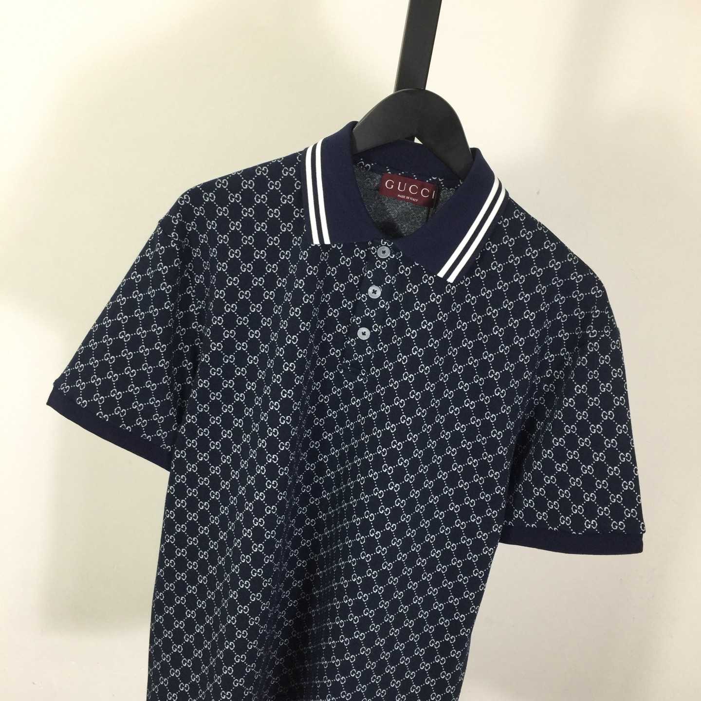 Gucci GG Cotton Jersey Jacquard Polo Shirt - DopestKickz