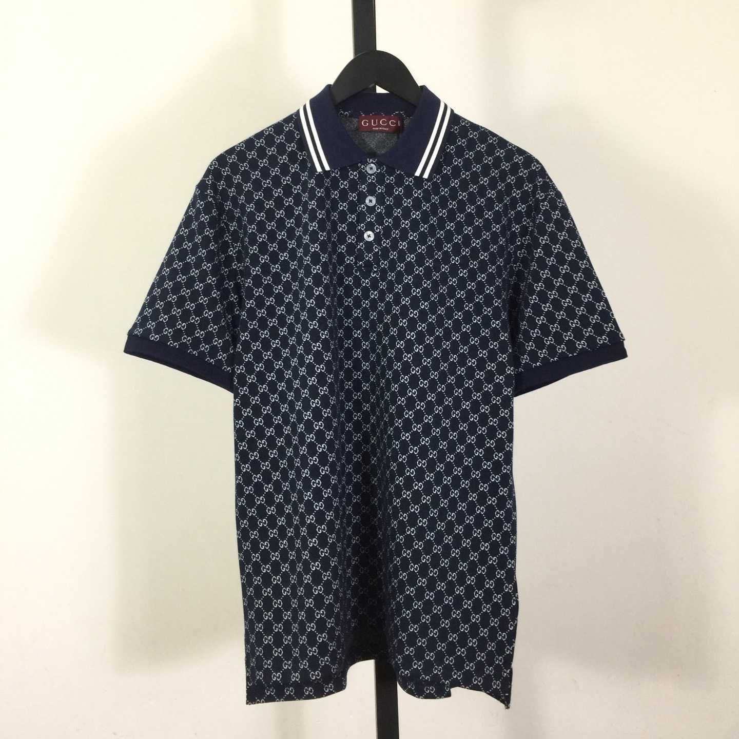 Gucci GG Cotton Jersey Jacquard Polo Shirt - DopestKickz
