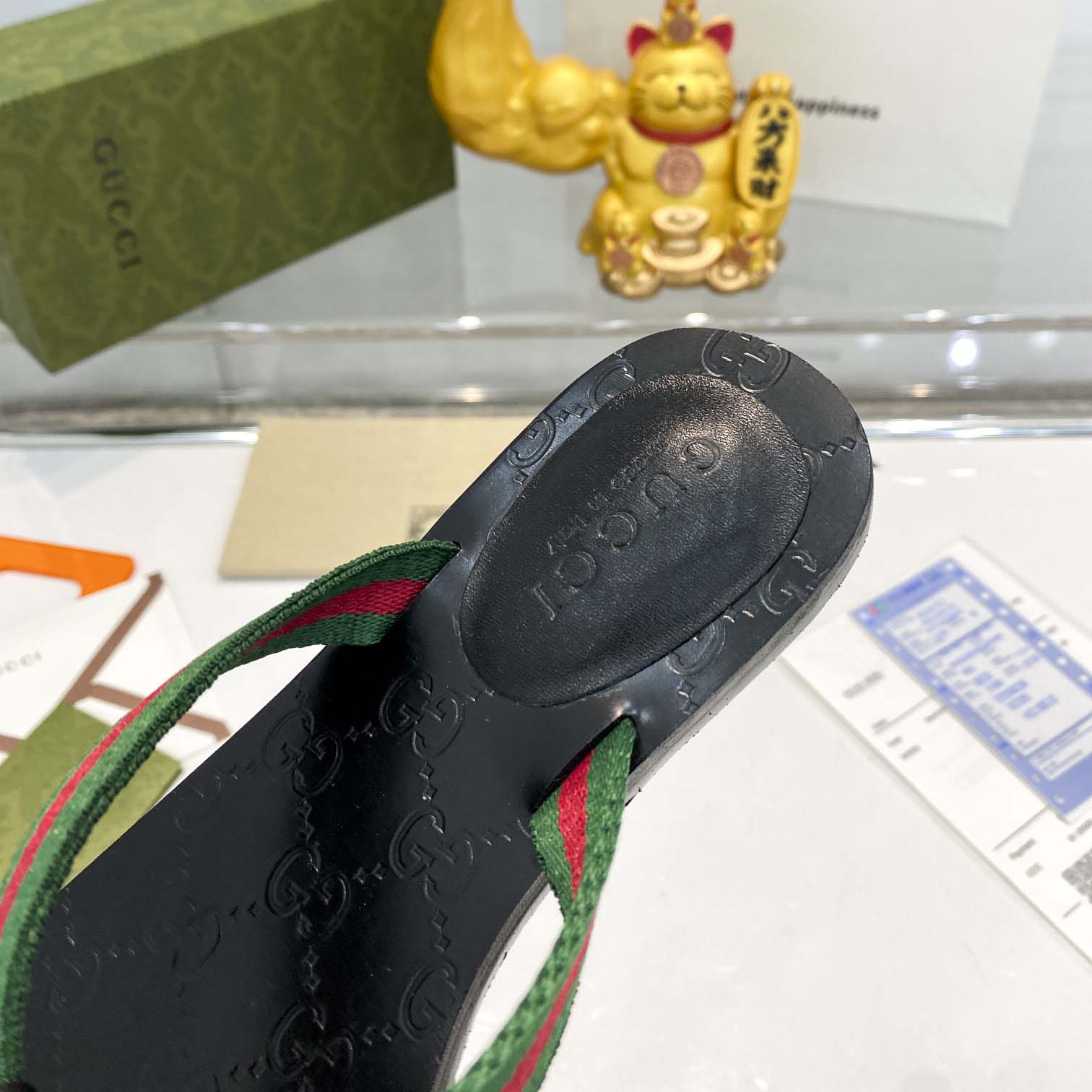 Gucci Thong Sandal With Web - DopestKickz