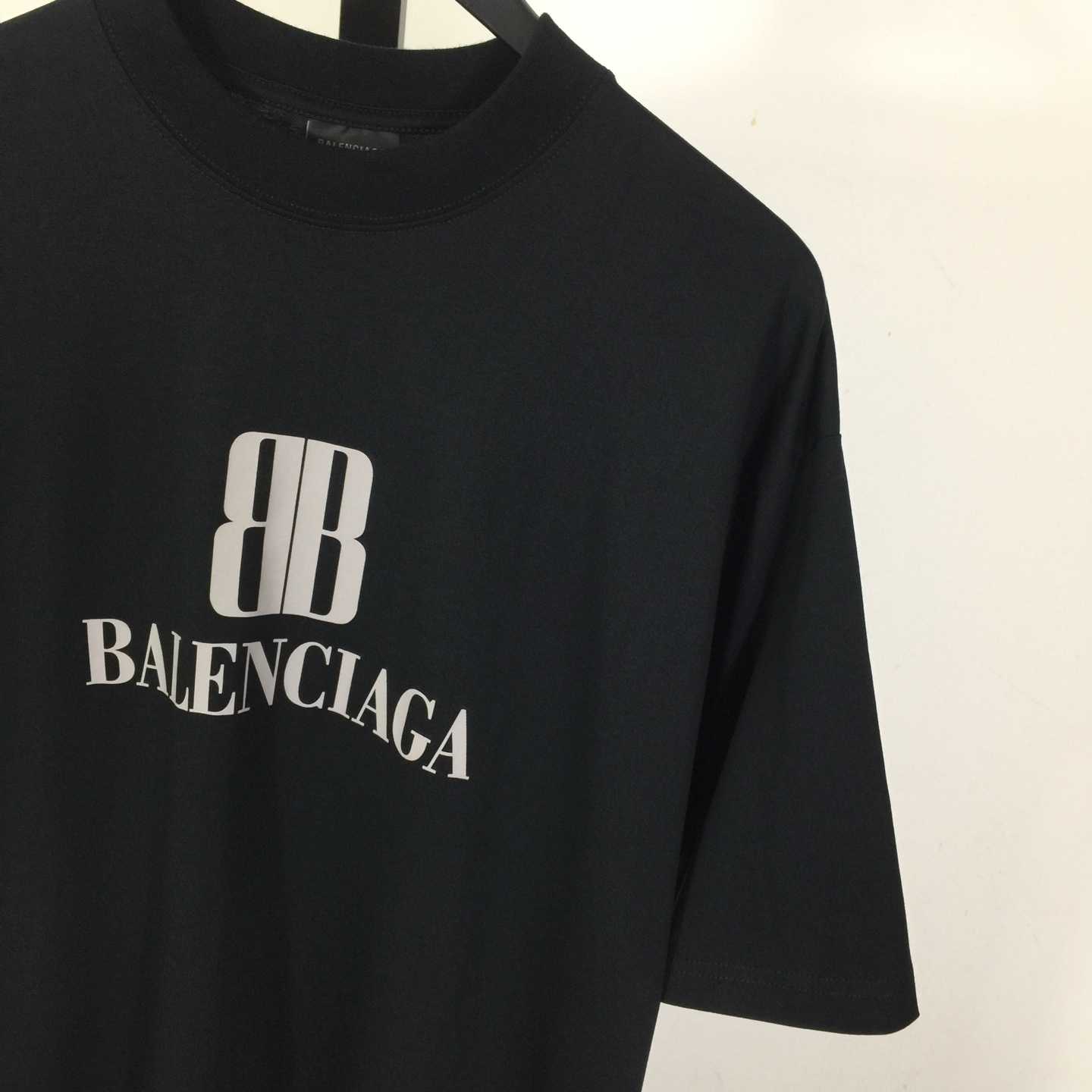 Balenciaga BB Logo Cotton T-Shirt Medium Fit - DopestKickz