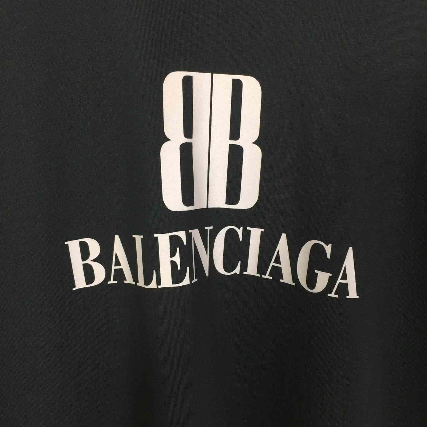 Balenciaga BB Logo Cotton T-Shirt Medium Fit - DopestKickz