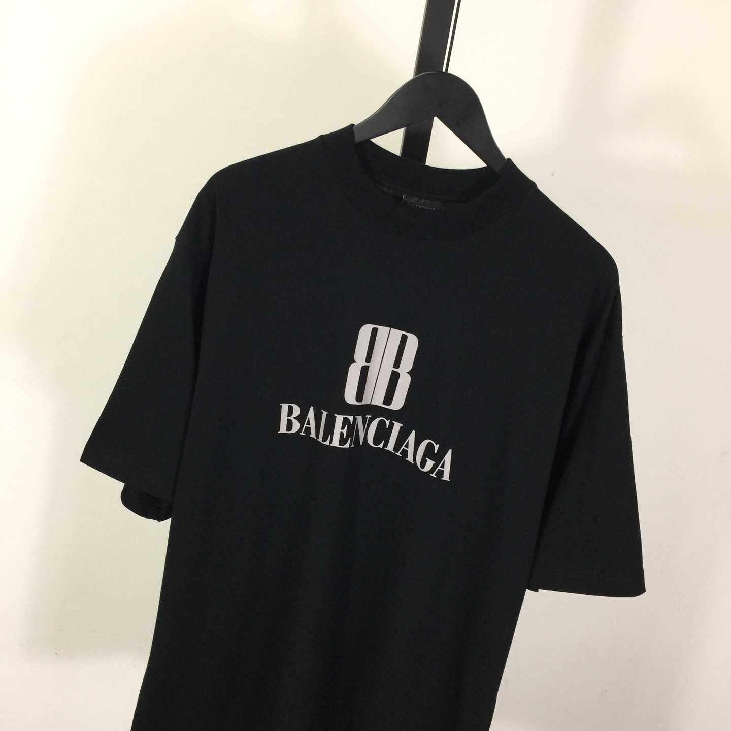 Balenciaga BB Logo Cotton T-Shirt Medium Fit - DopestKickz