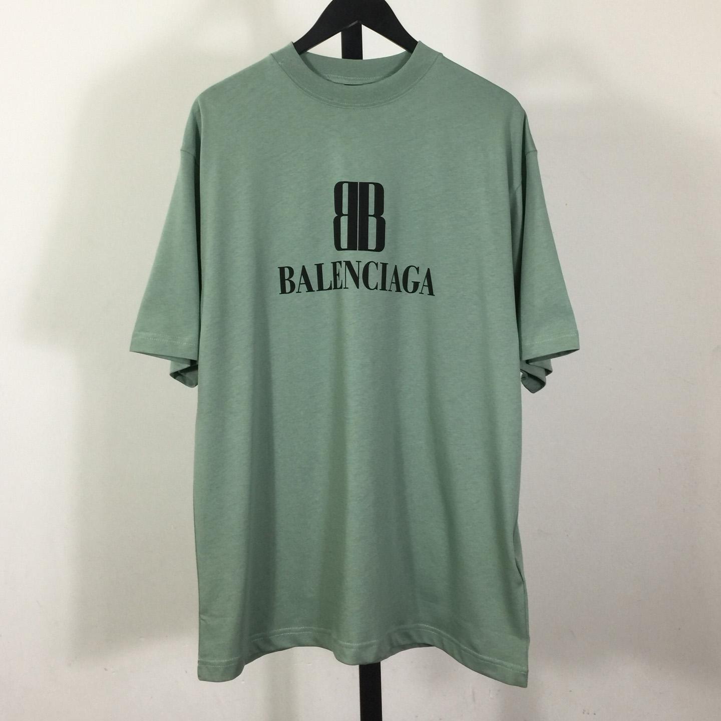 Balenciaga BB Logo Cotton T-Shirt Medium Fit - DopestKickz
