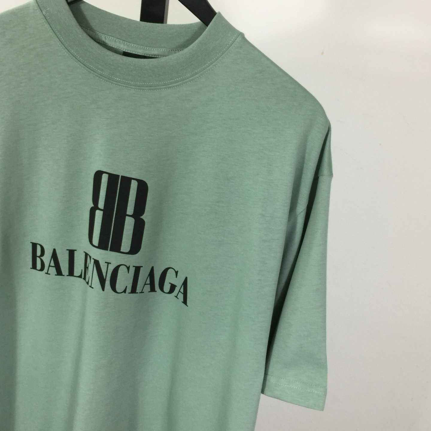 Balenciaga BB Logo Cotton T-Shirt Medium Fit - DopestKickz