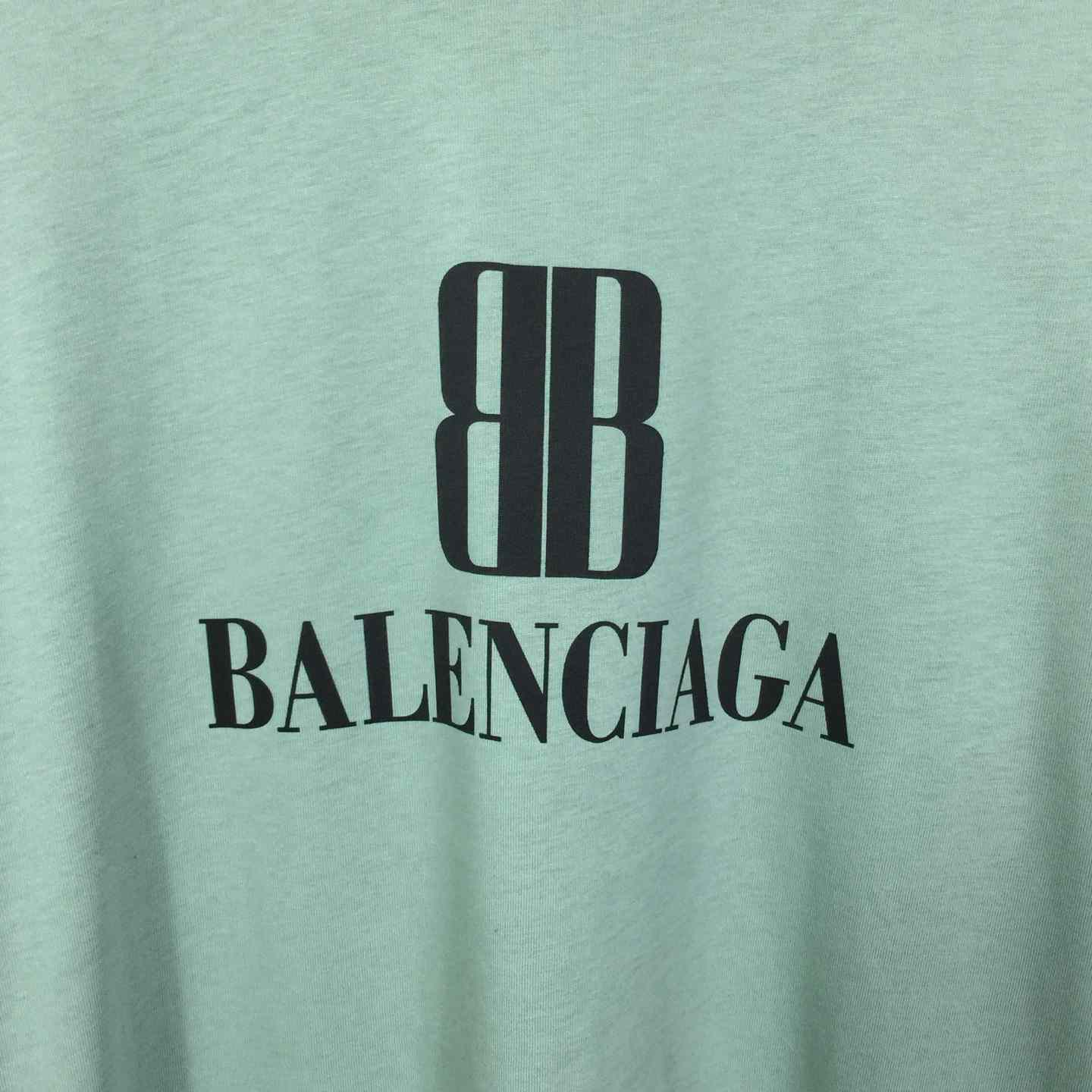 Balenciaga BB Logo Cotton T-Shirt Medium Fit - DopestKickz