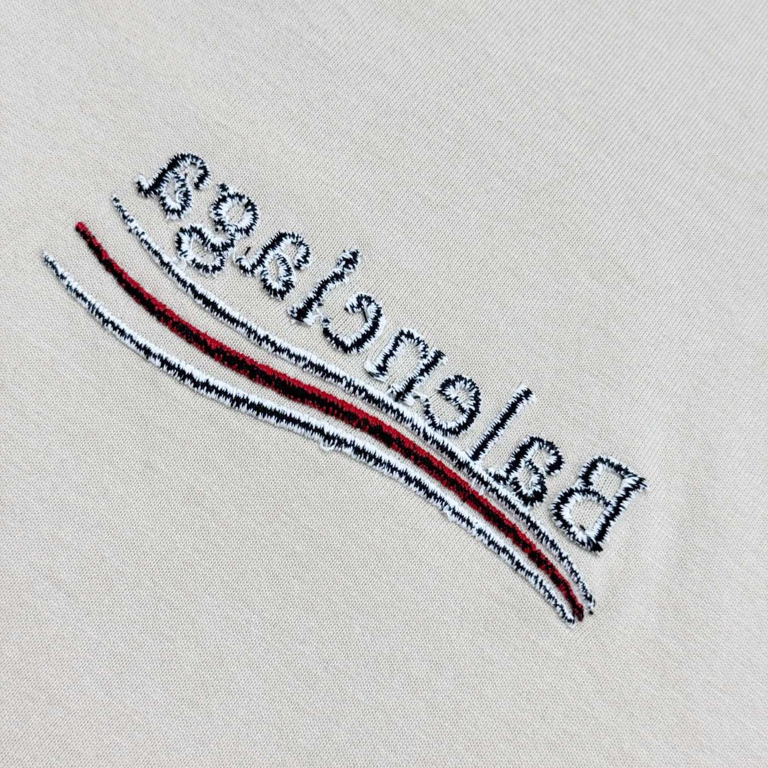 Balenciaga Embroidered Logo Wave Political Campaign T-Shirt  - DopestKickz