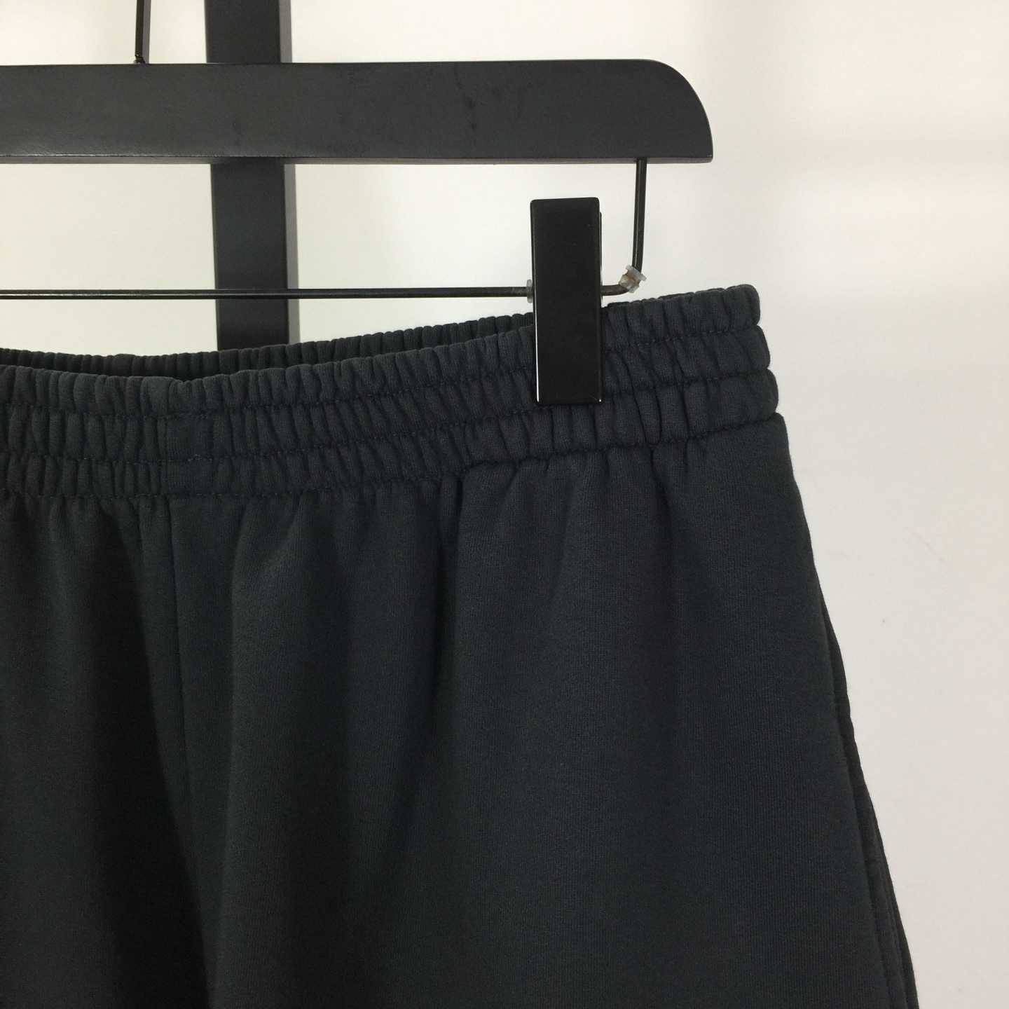 Balenciaga Uniform Merch Short In Faded Black Dry Fleece - DopestKickz