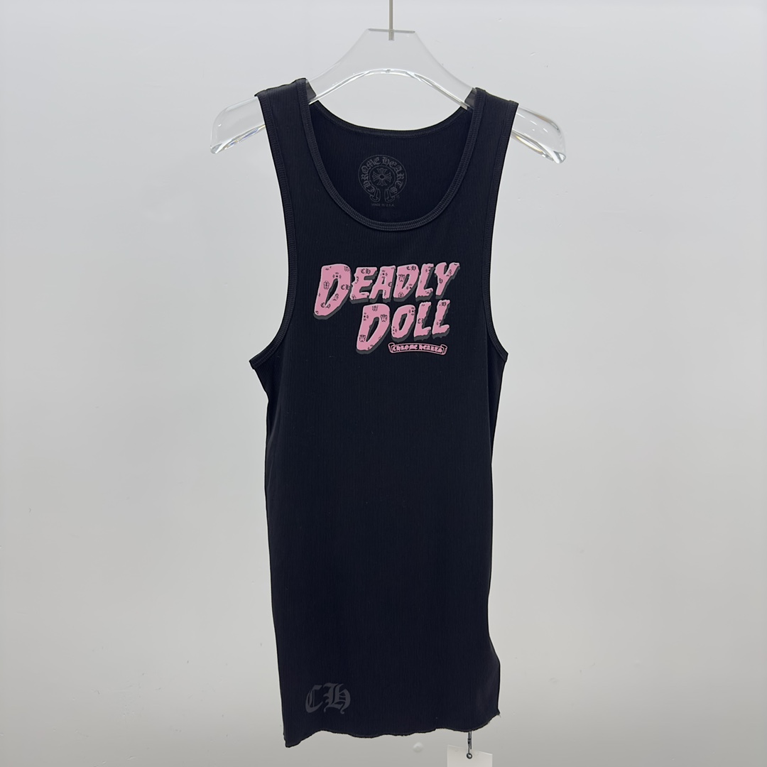 Chrome Hearts x Deadly Doll Tank Top Black/Pink  - DopestKickz