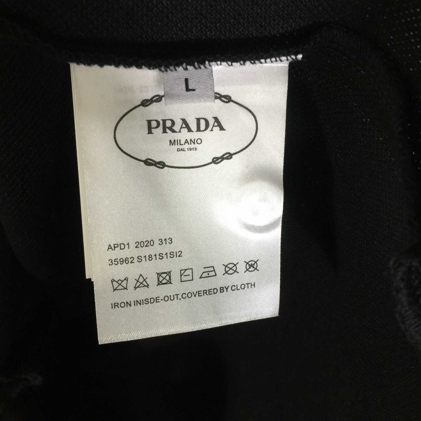 Prada Logo Cotton Polo Shirt - DopestKickz