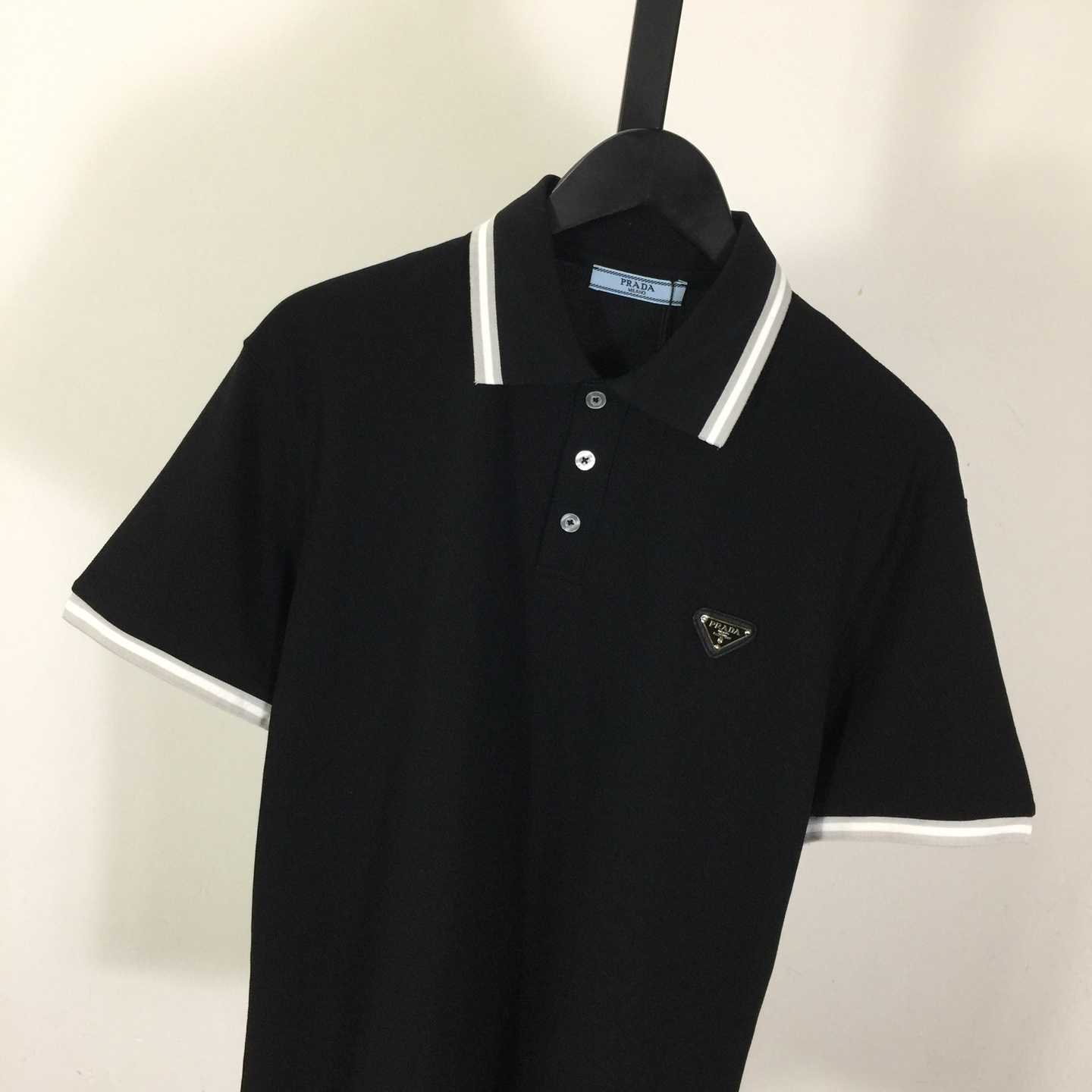 Prada Logo Cotton Polo Shirt - DopestKickz