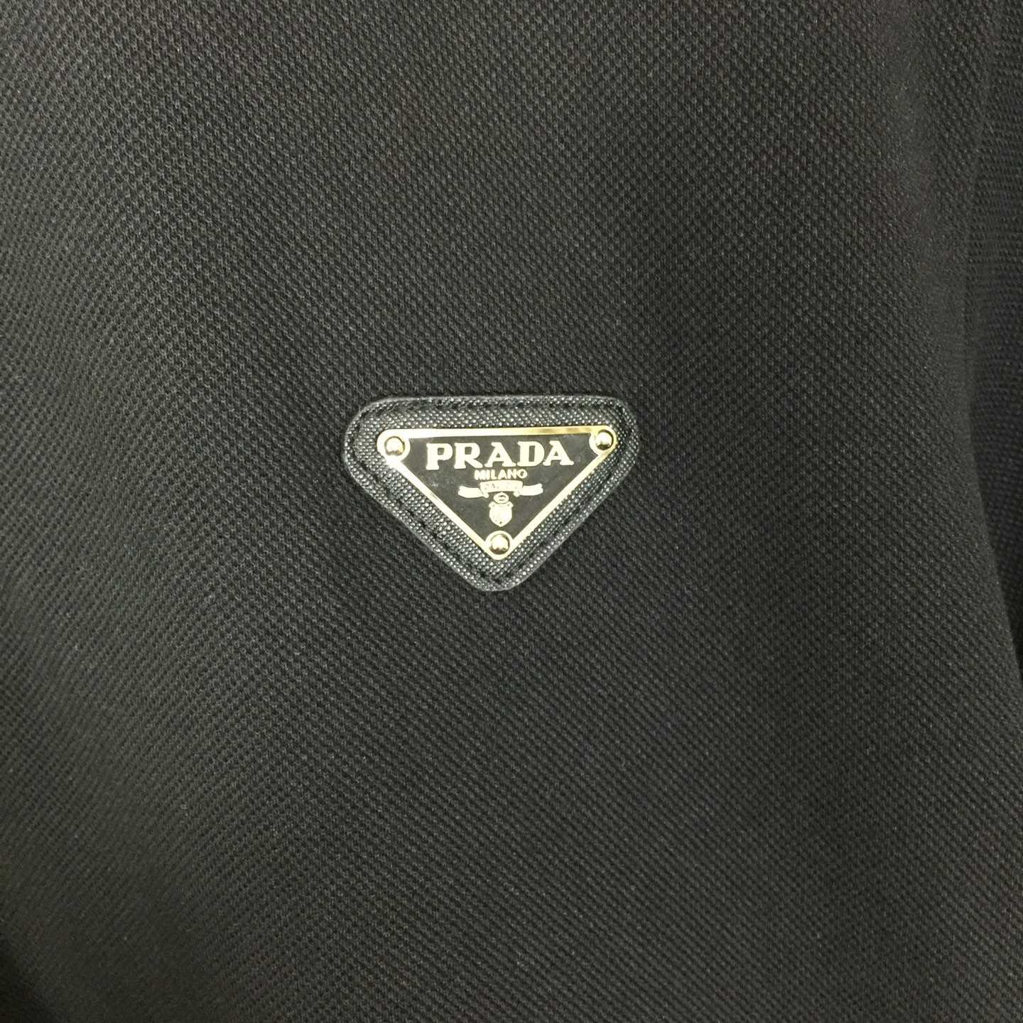Prada Logo Cotton Polo Shirt - DopestKickz