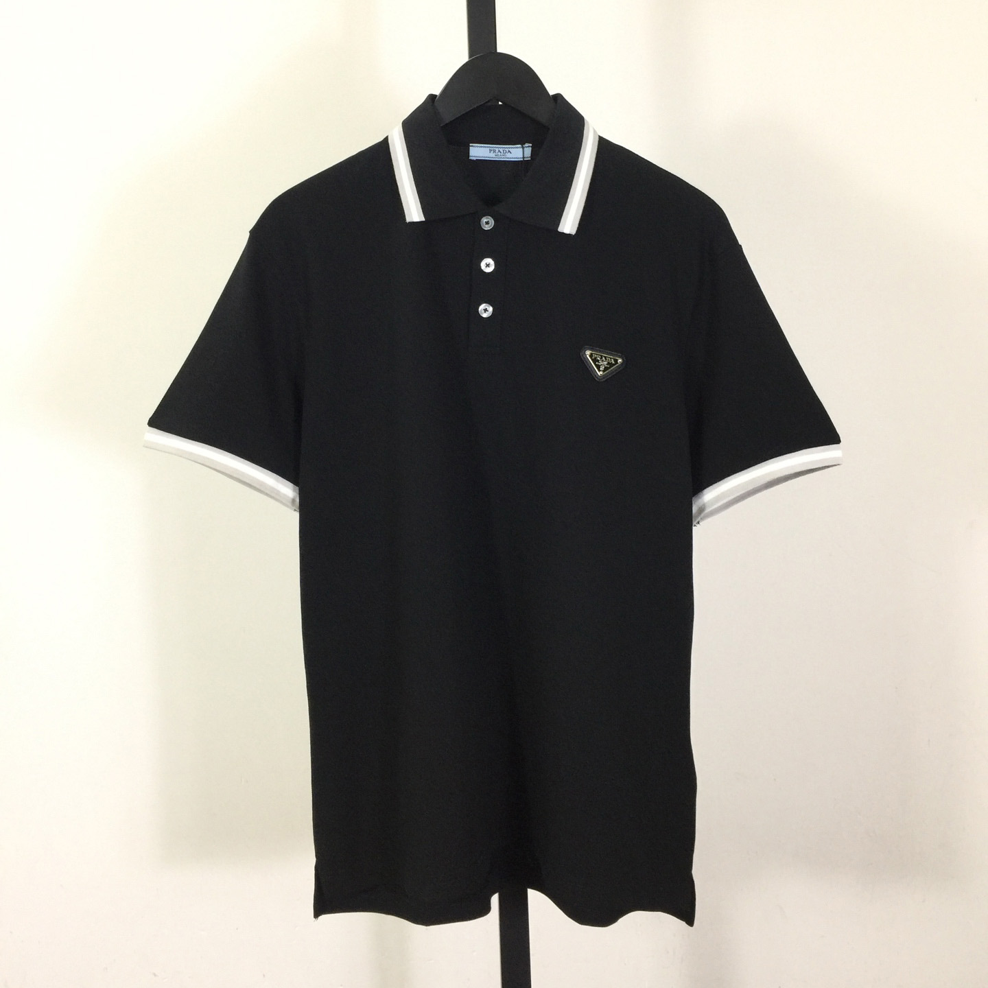 Prada Logo Cotton Polo Shirt - DopestKickz