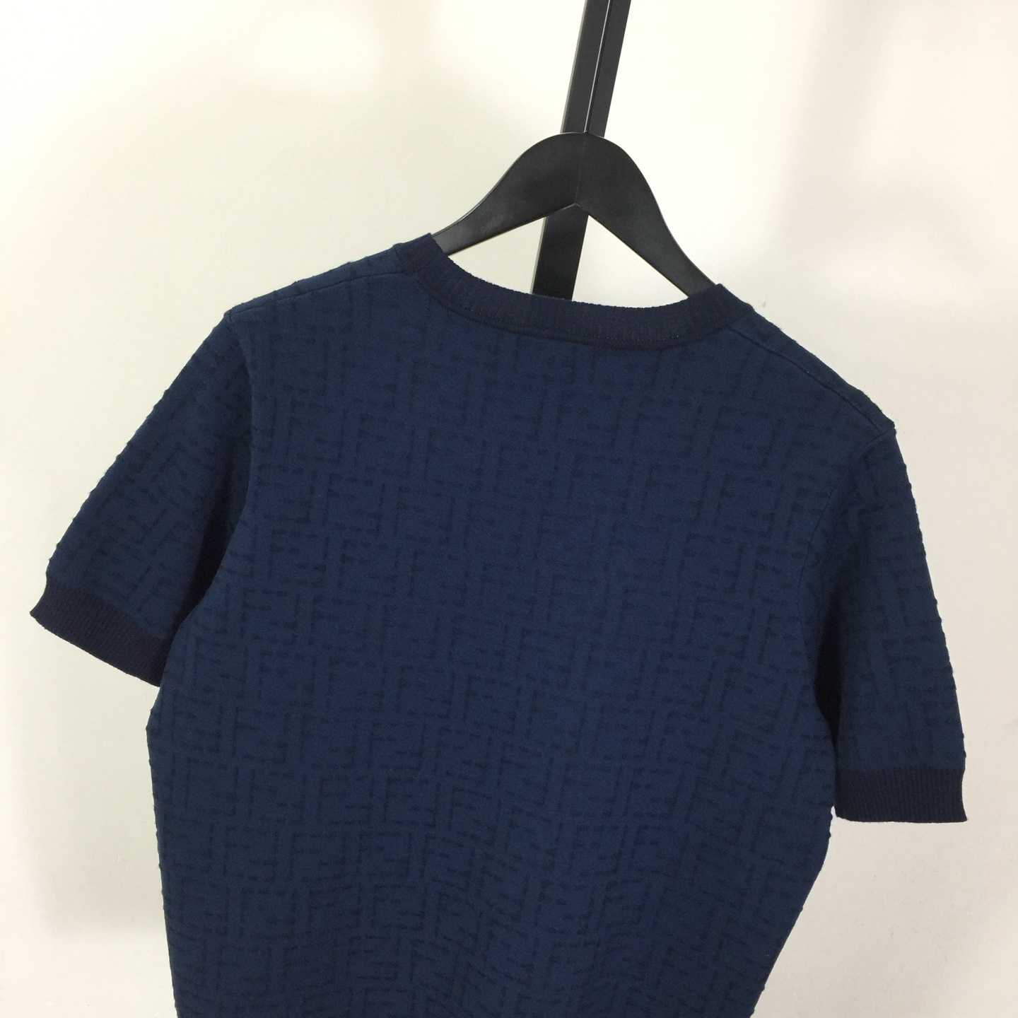 Fendi Blue Cotton FF Selleria Pullover - DopestKickz