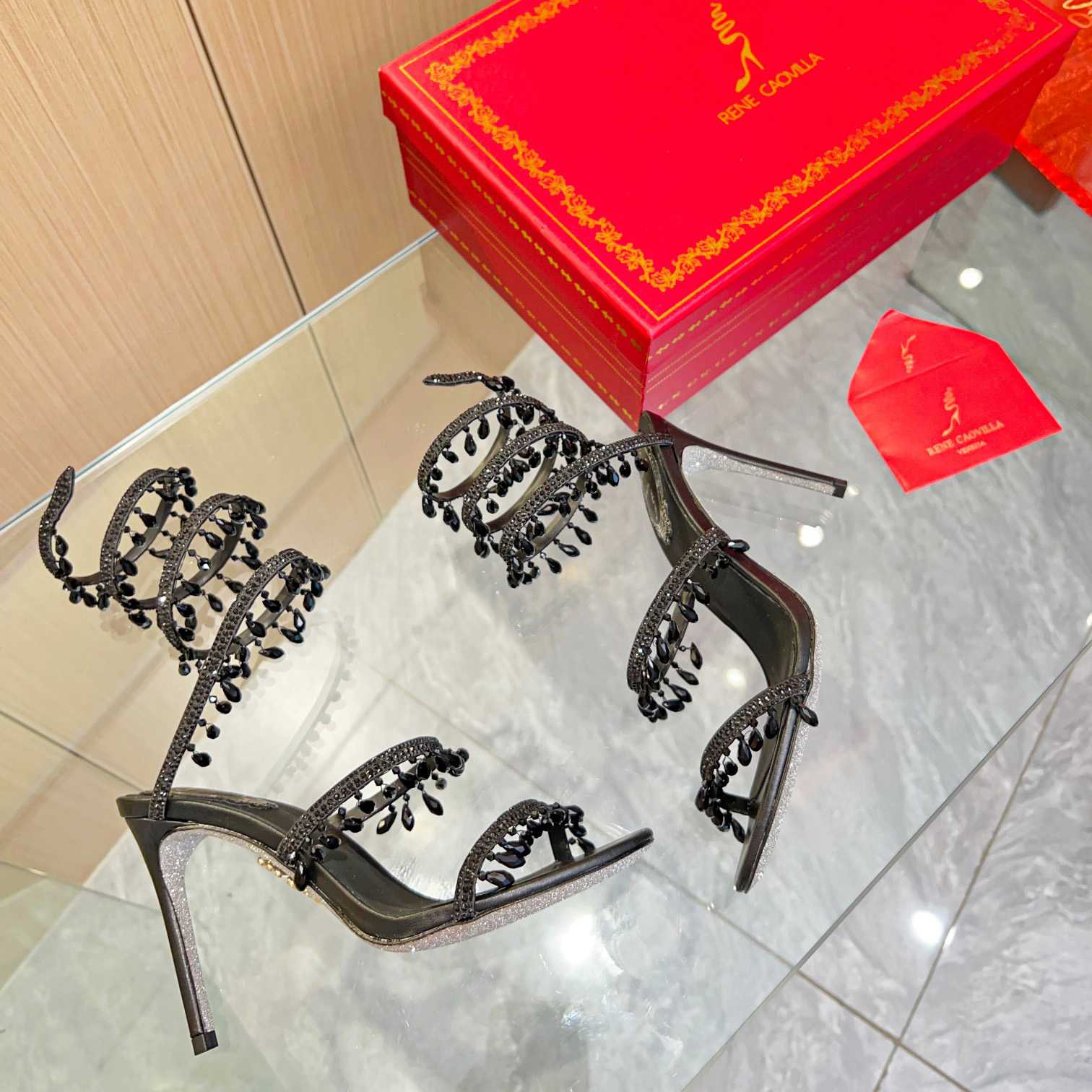 Rene Caovilla Chandelier crystal-embellished sandals  XZ809  (50% Off Sale) - DopestKickz